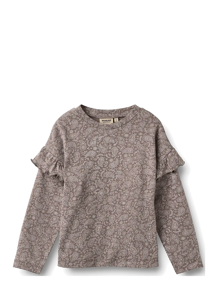 Wheat - T-shirt L/S Belinda - langärmelig - purple plum paisley - 0
