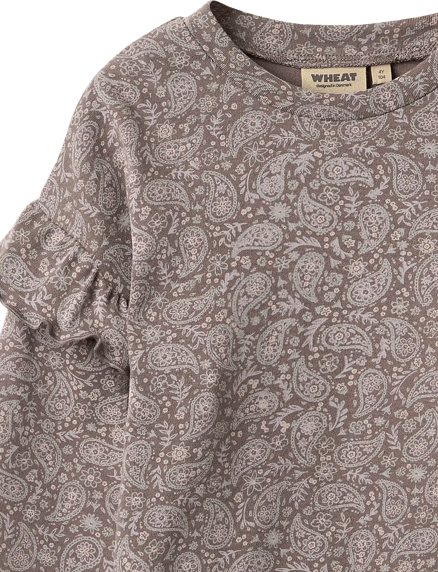 Wheat - T-shirt L/S Belinda - langärmelig - purple plum paisley - 2