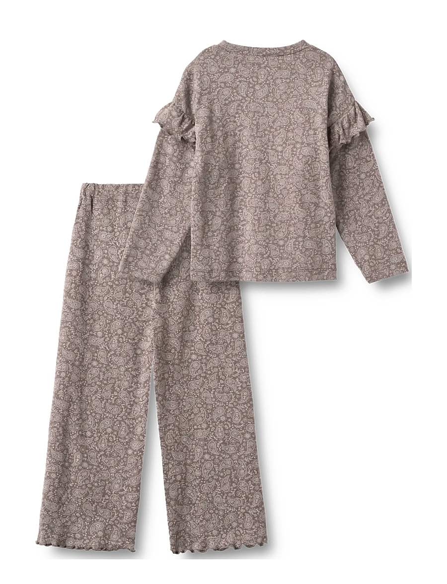 Wheat - Set T-shirt & Trousers Belinda - setit, joissa pitkähihainen paita - purple plum paisley - 1