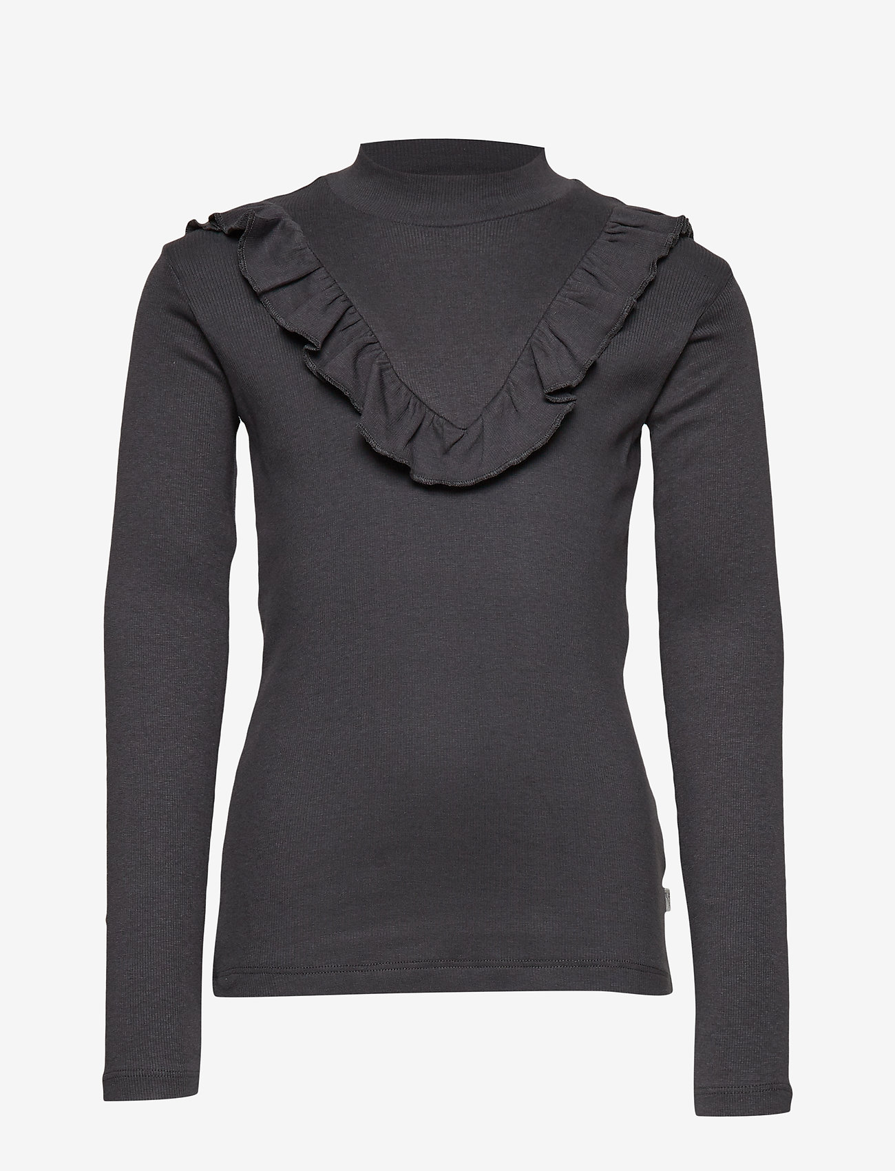 T-Shirt Rib Ruffle - DARK IRON