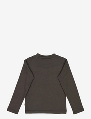 Wheat - T-Shirt Rib Ruffle - langermede t-skjorter - black granite - 2