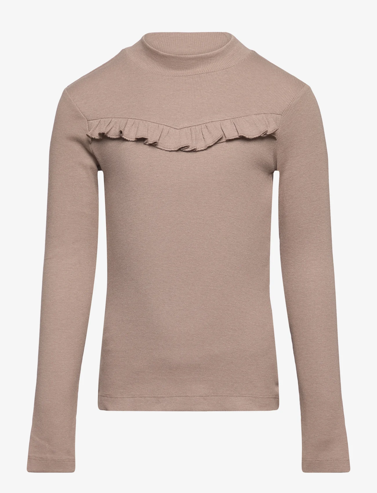 Wheat - T-Shirt Rib LS Rosetta - langærmede t-shirts - soft brown - 0