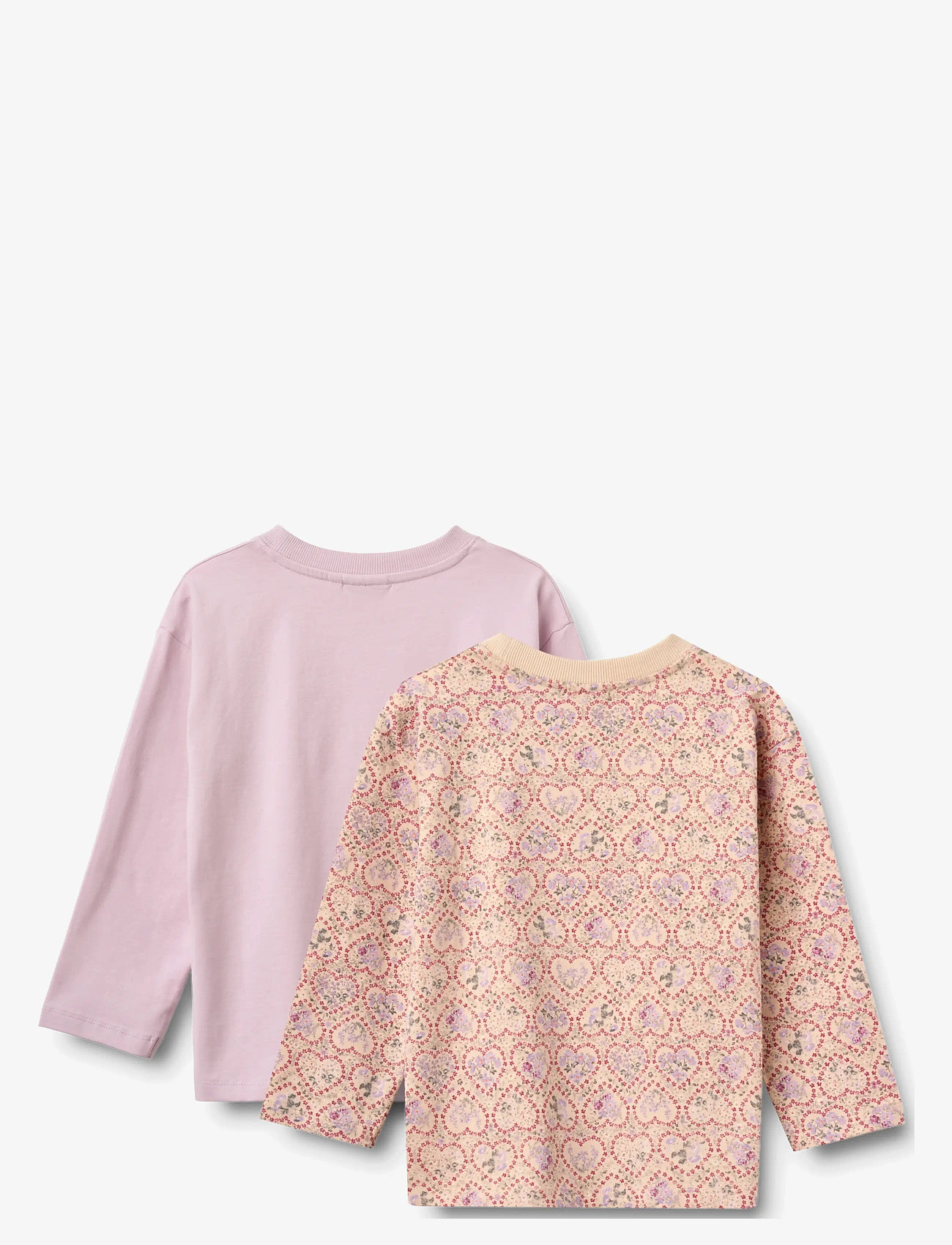 Wheat - 2 T-shirt L/S Dixie - langärmelig - magenta heart flowers - 1