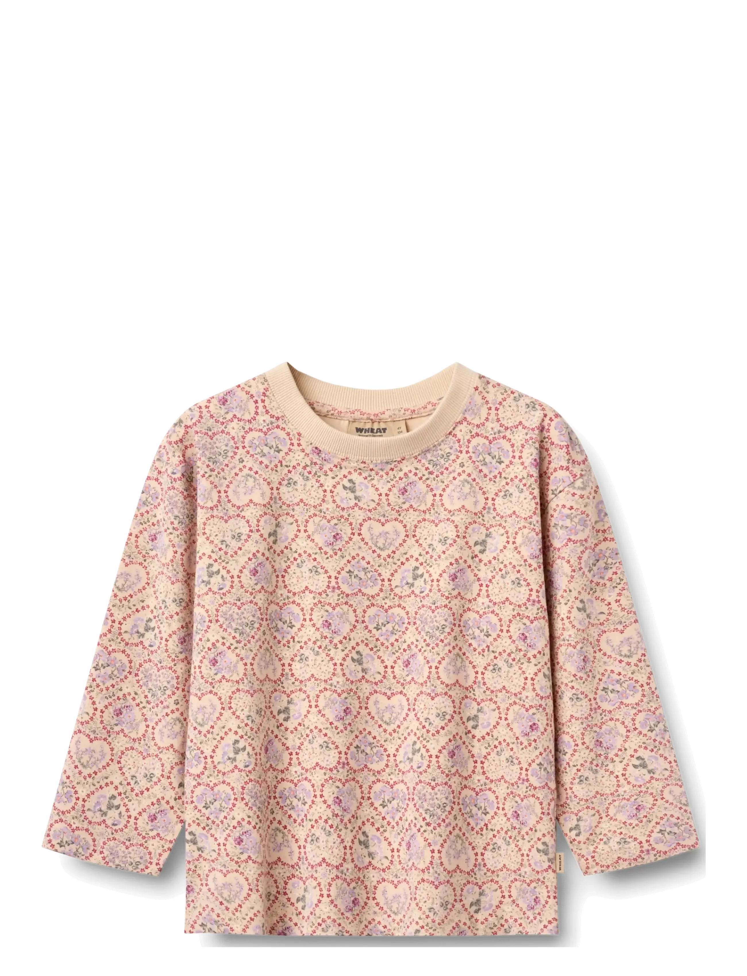 Wheat - 2 T-shirt L/S Dixie - długi rękaw - magenta heart flowers - 2