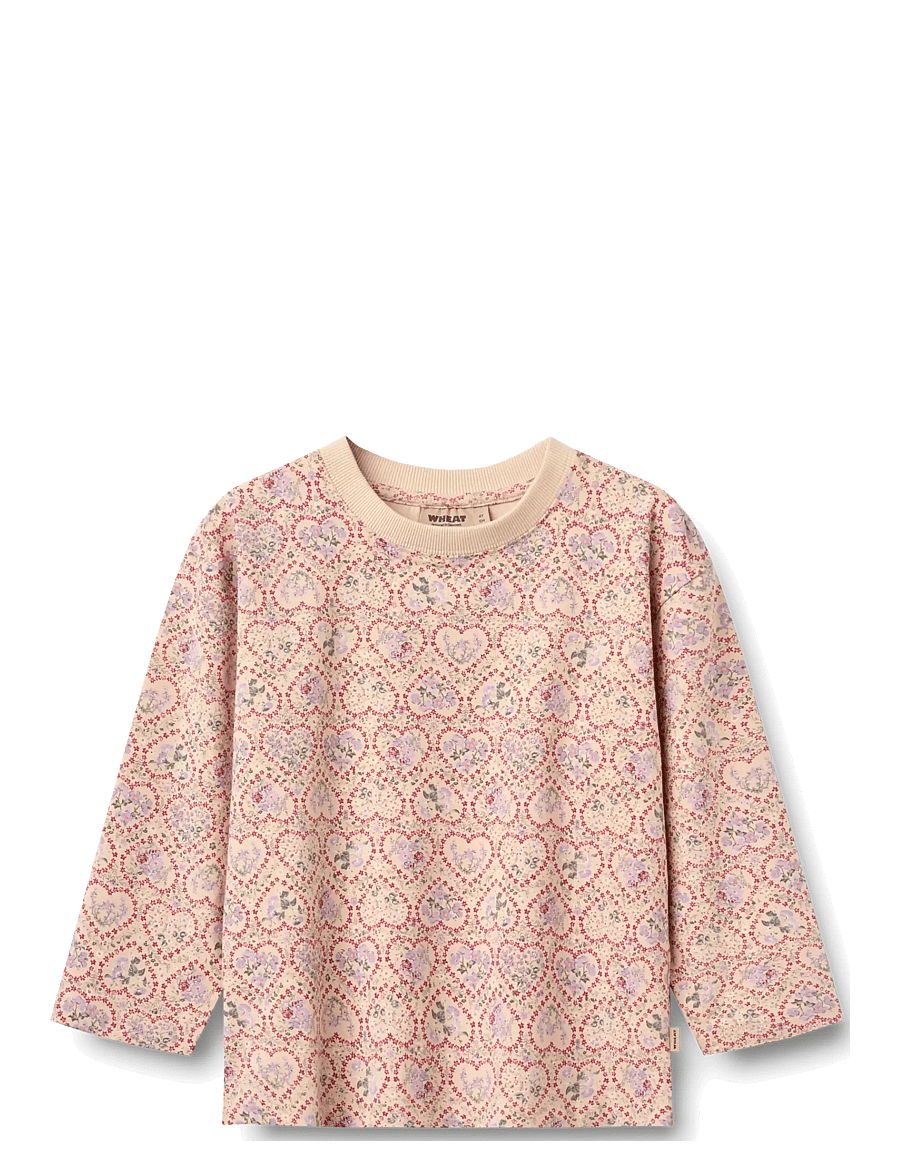 Wheat - 2 T-shirt L/S Dixie - długi rękaw - magenta heart flowers - 2