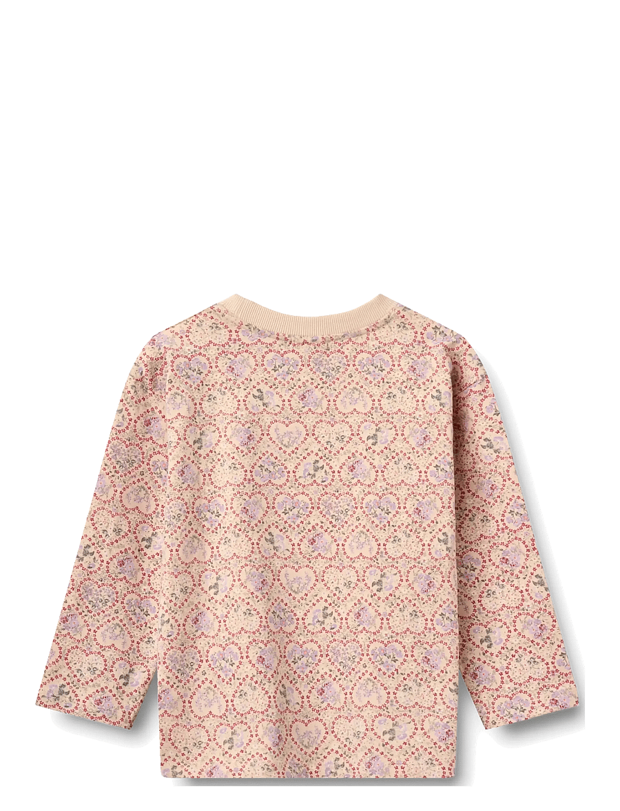 Wheat - 2 T-shirt L/S Dixie - długi rękaw - magenta heart flowers - 3