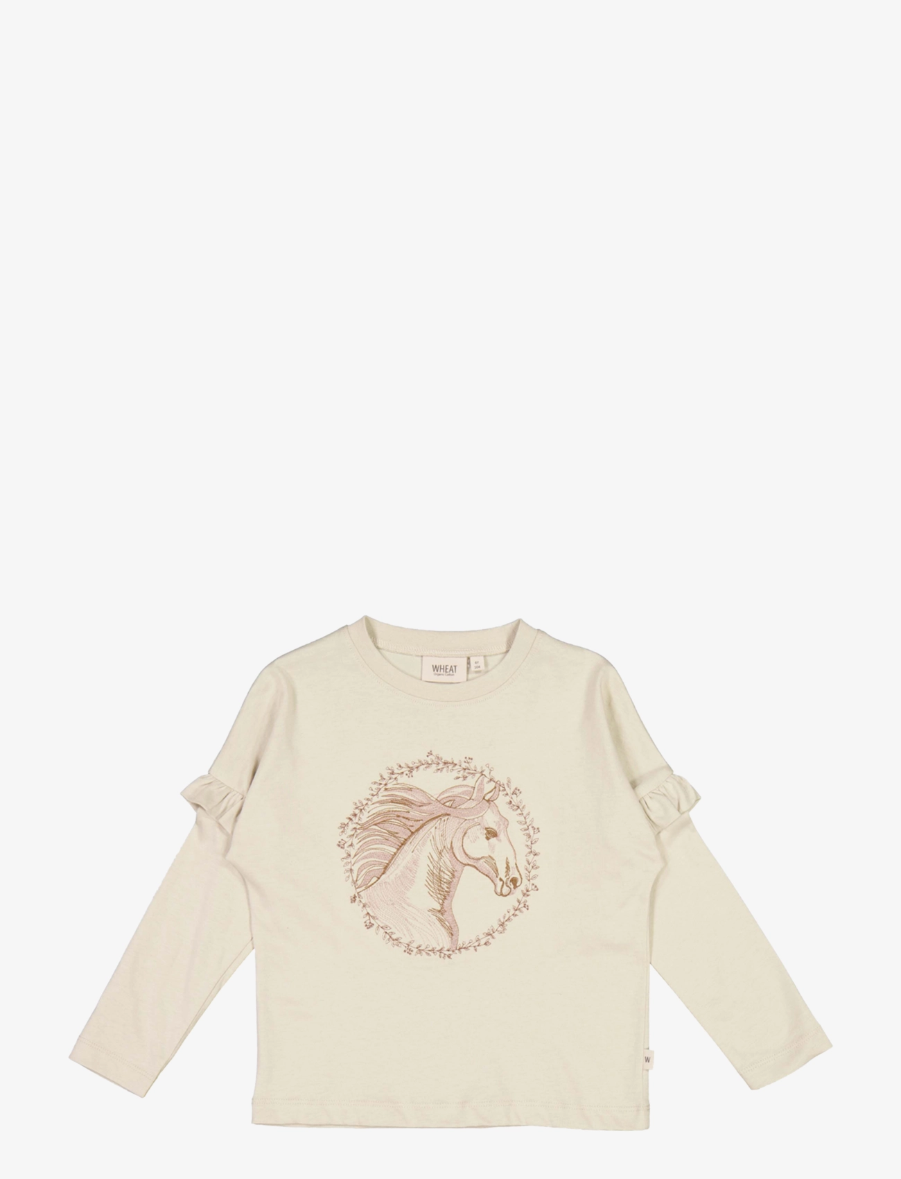 Wheat - T-Shirt Horse Embroidery - fossil - 0
