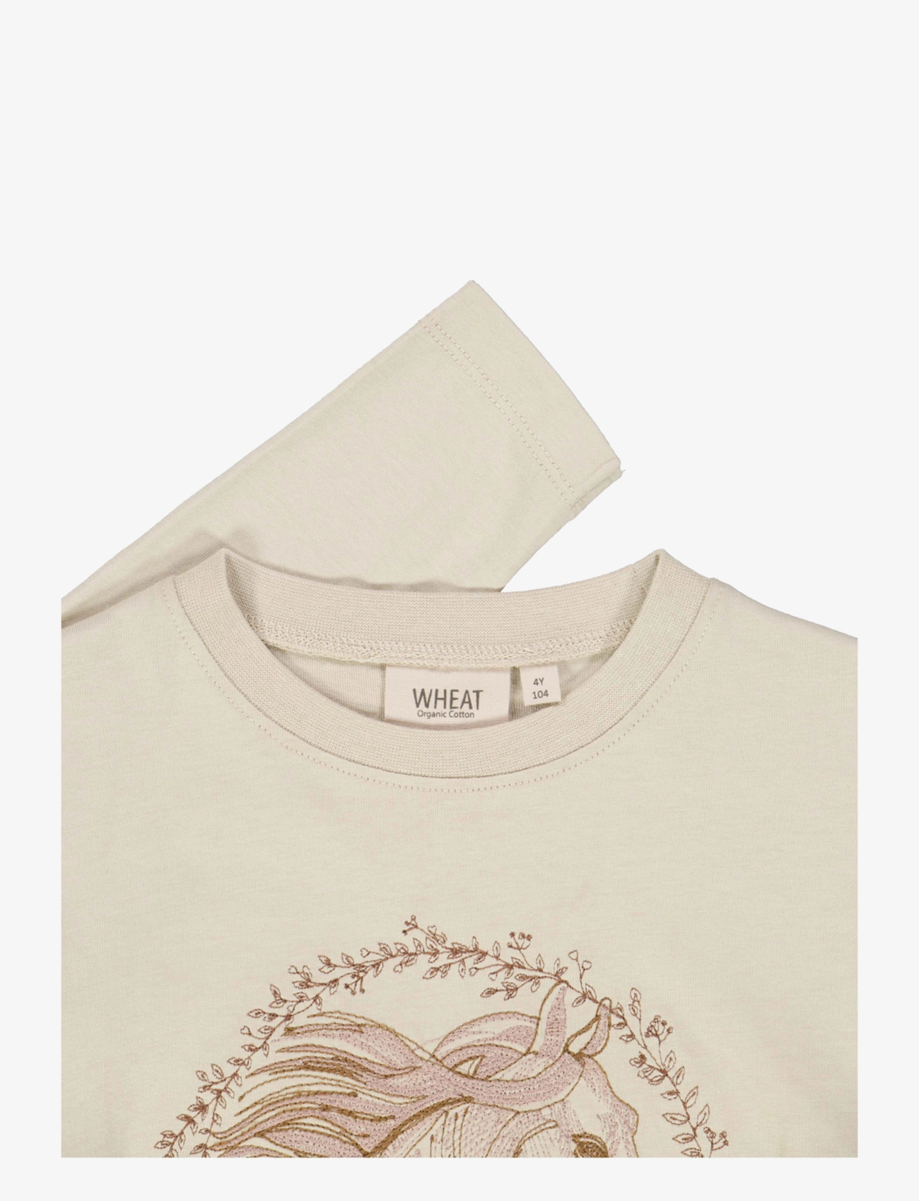 Wheat - T-Shirt Horse Embroidery - fossil - 1