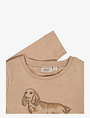 Wheat - T-Shirt Dog Embroidery - long-sleeved - affogato - 1