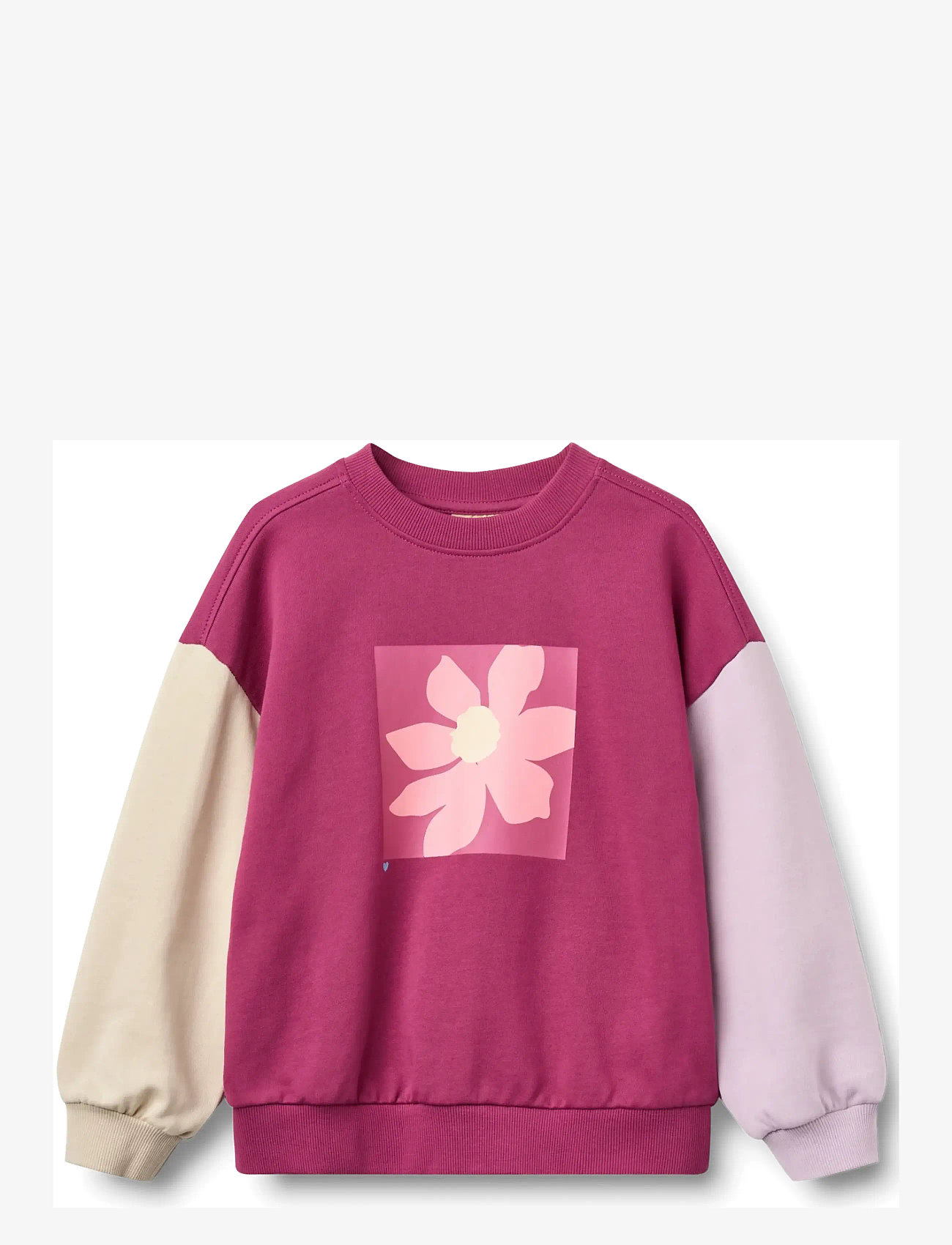 Wheat - Sweatshirt L/S print Elliot - sweatshirts - magenta - 0