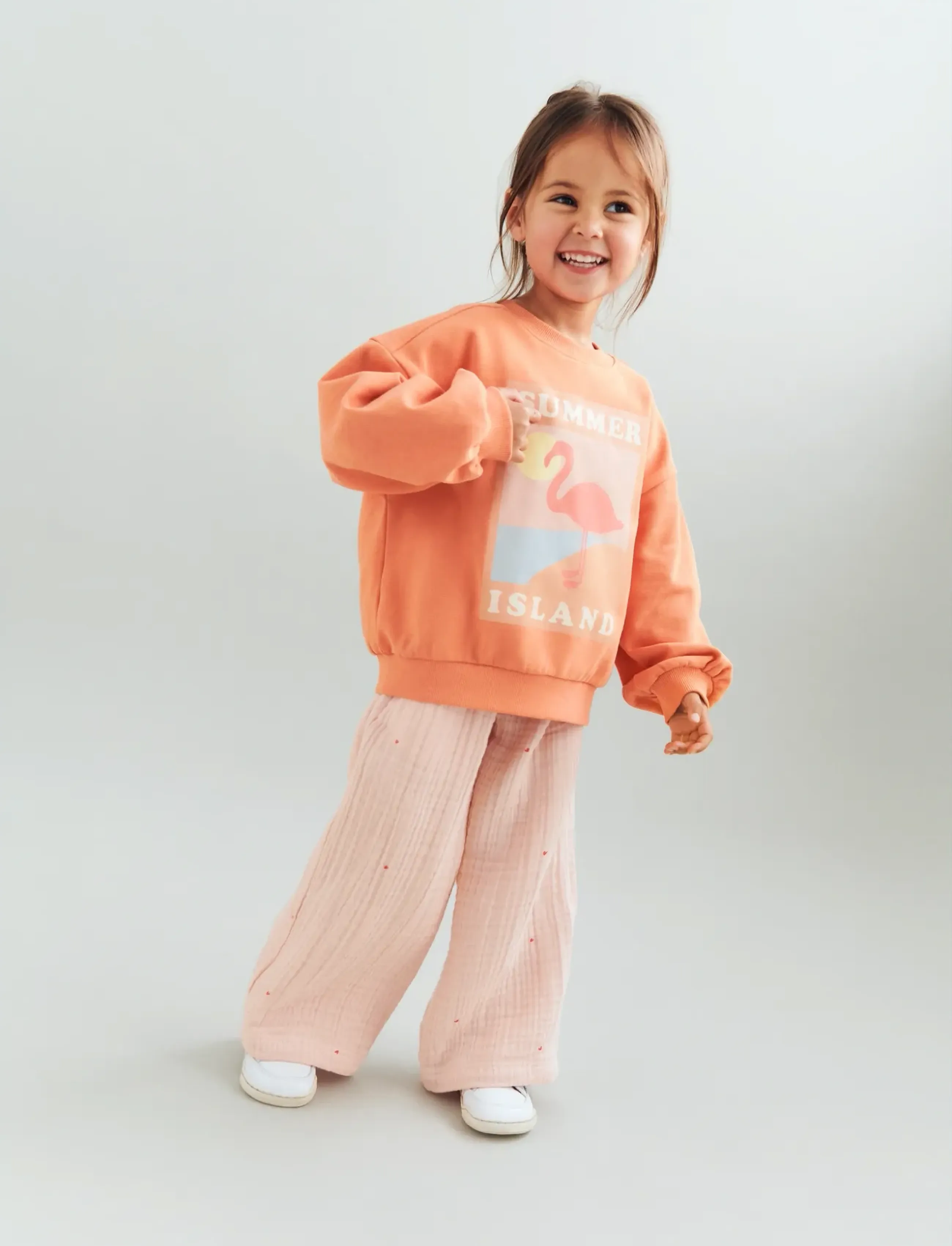 Wheat Sweatshirt L/S Eliza, 152, Sweatshirts & Hoodies, Orange - Sweatshirts, Kinder