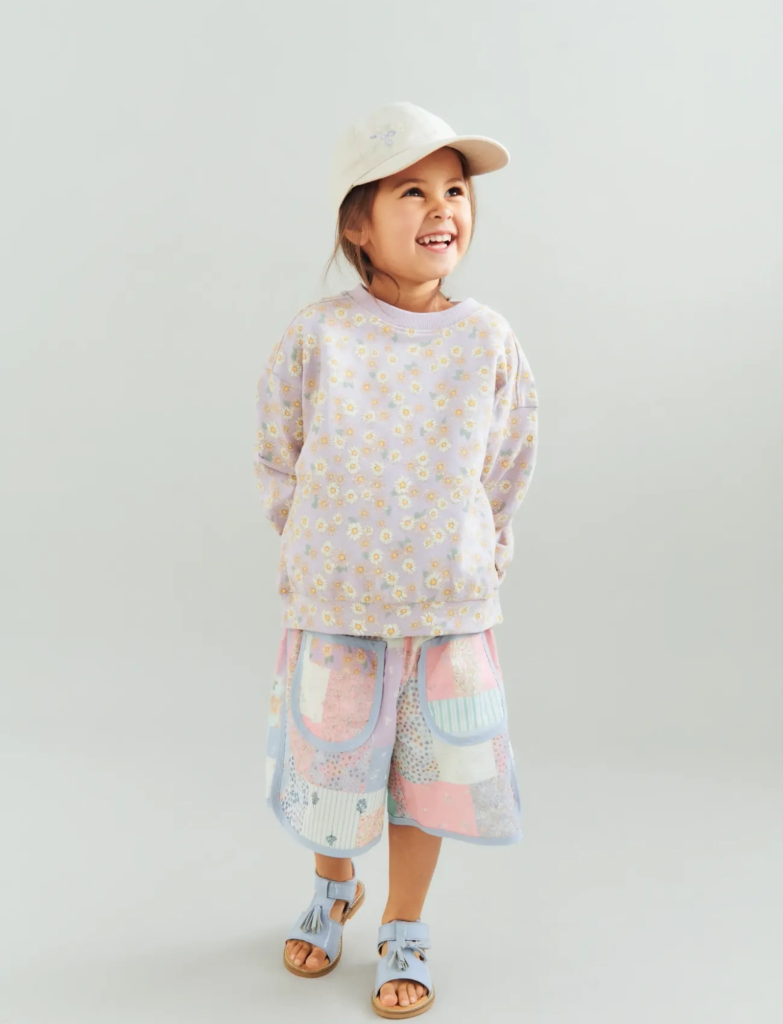 Wheat Sweatshirt L/S Lia - Sweatshirts - LAVENDER DAISIES / purple