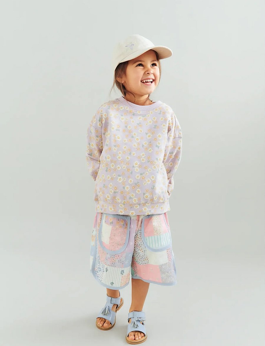 Wheat - Sweatshirt L/S Lia - sweatshirts - lavender daisies - 0