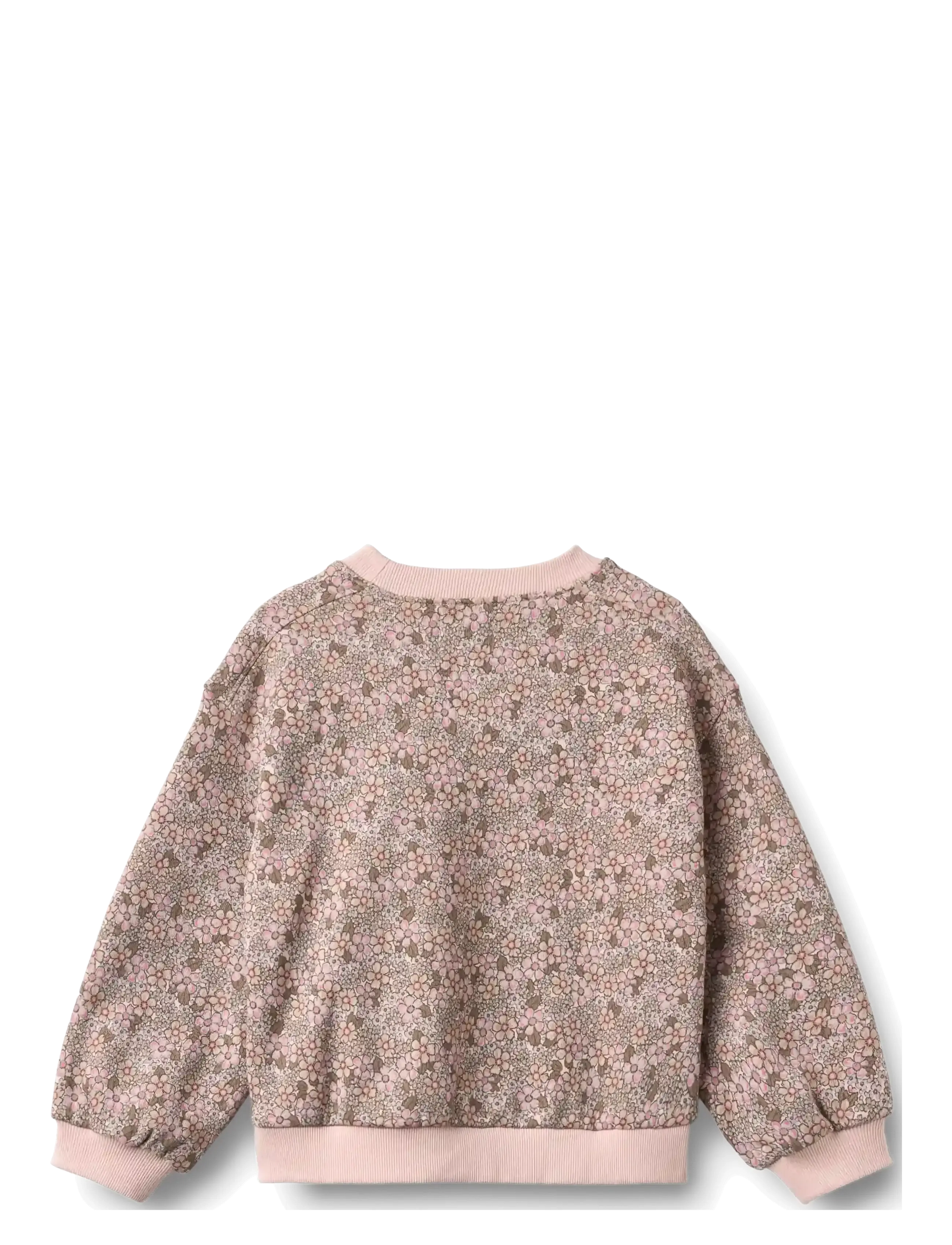 Wheat - Sweatshirt L/S Lia - sweatshirts - rose brown flowers - 1