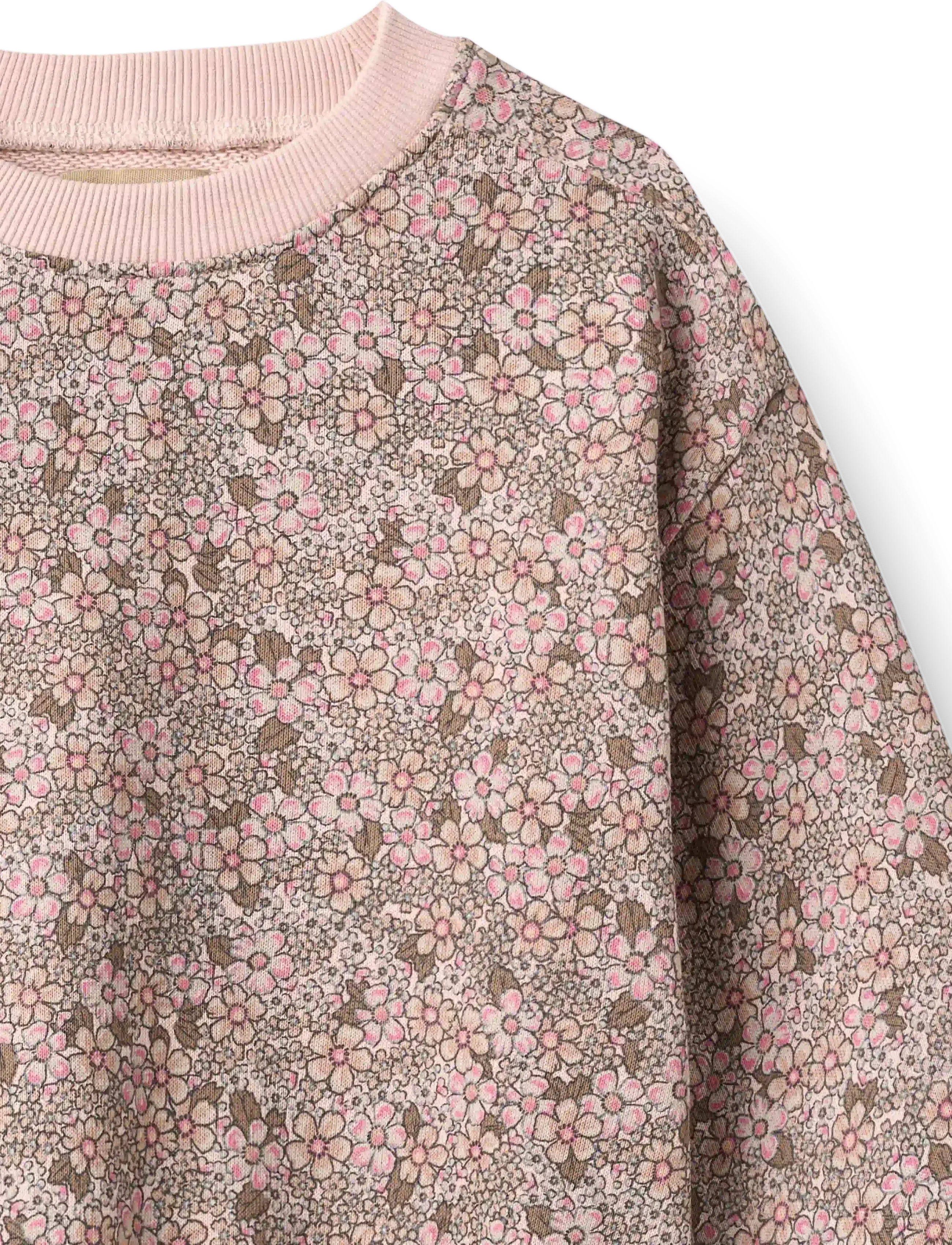 Wheat - Sweatshirt L/S Lia - sweatshirts - rose brown flowers - 2