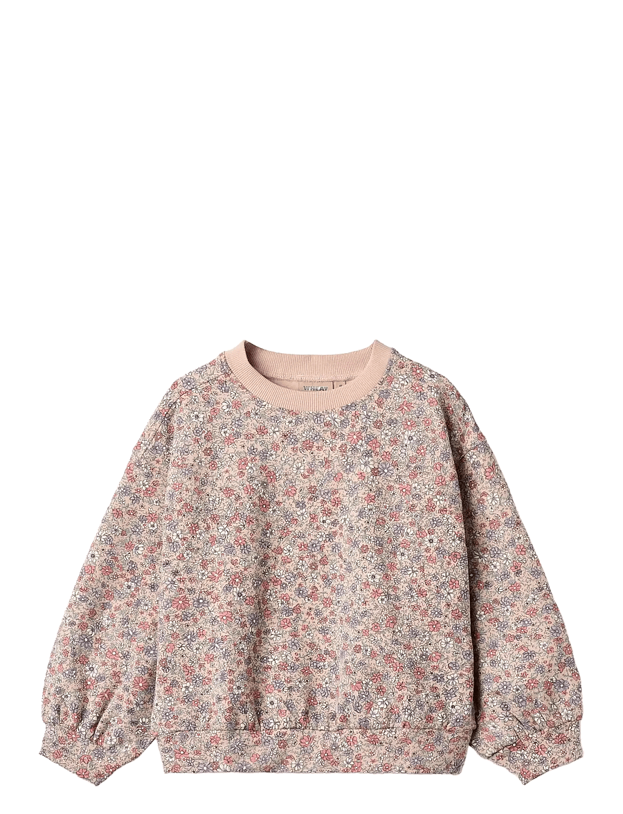 Wheat - Sweatshirt L/S Lia - rose dust flowers - 0