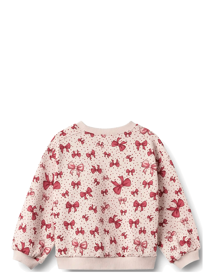 Wheat - Sweatshirt L/S Lia - dressipluusid - almond peach bows - 1
