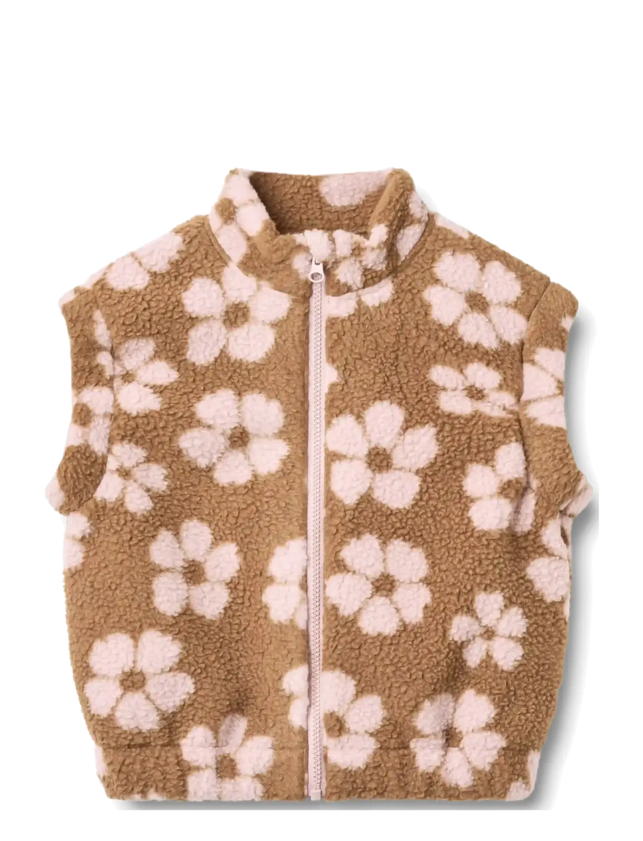 Wheat Fleece Vest Selina - Teens 140-176 - WARM HAZEL FLOWERS / brown