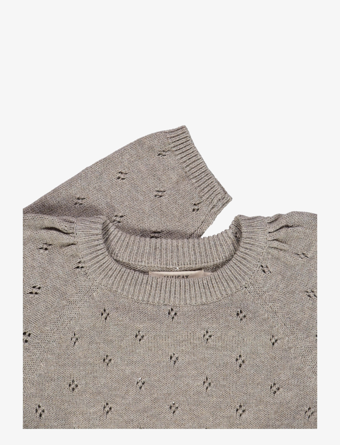 Wheat - Knit Pullover Mira - warm grey melange - 1