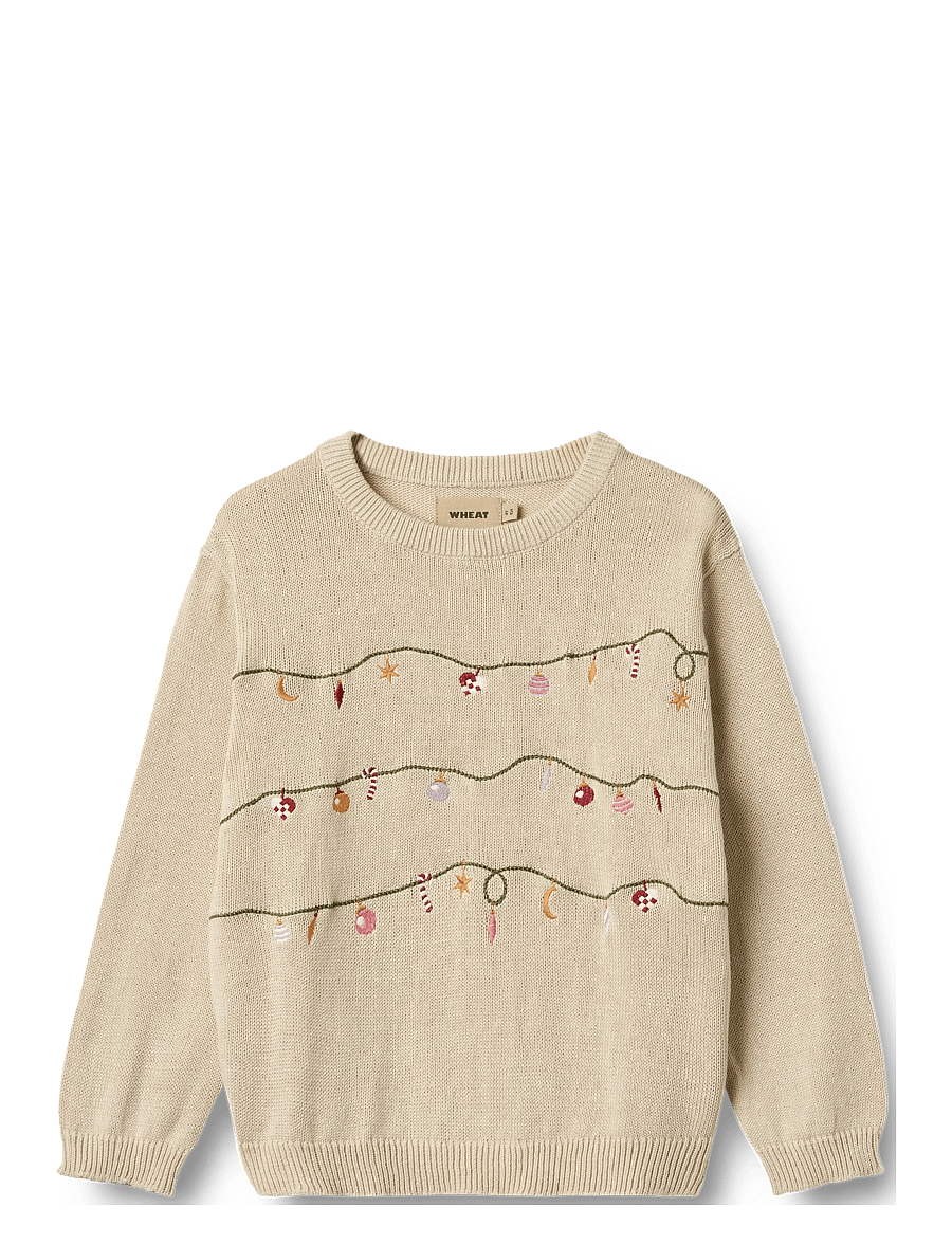 Wheat - Knit Pullover Embr. Lisa - pullover - offwhite - 0