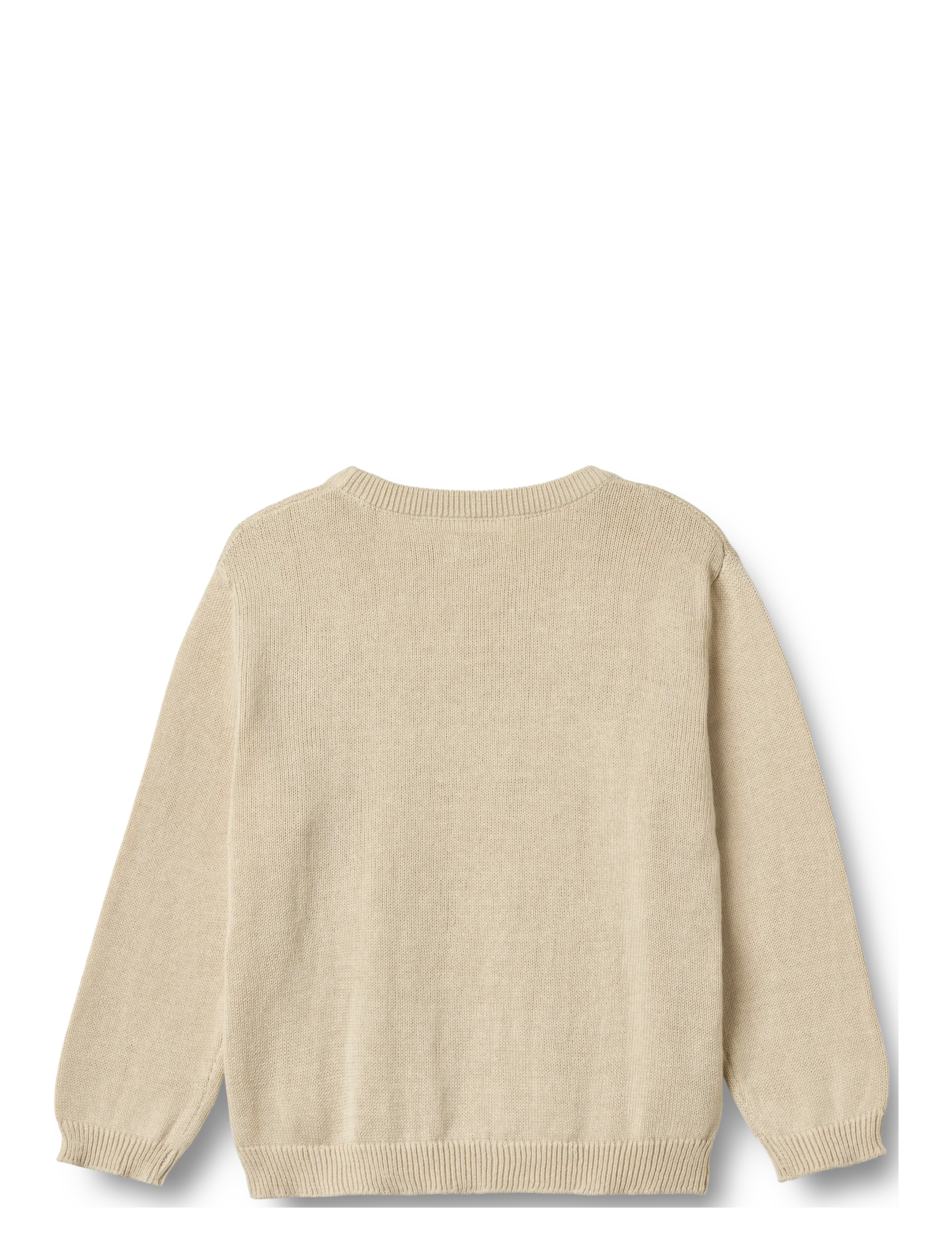 Wheat - Knit Pullover Embr. Lisa - trøjer - offwhite - 1
