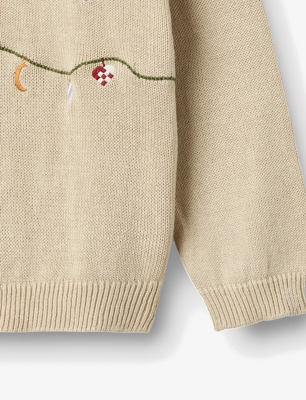 Wheat - Knit Pullover Embr. Lisa - trøjer - offwhite - 2