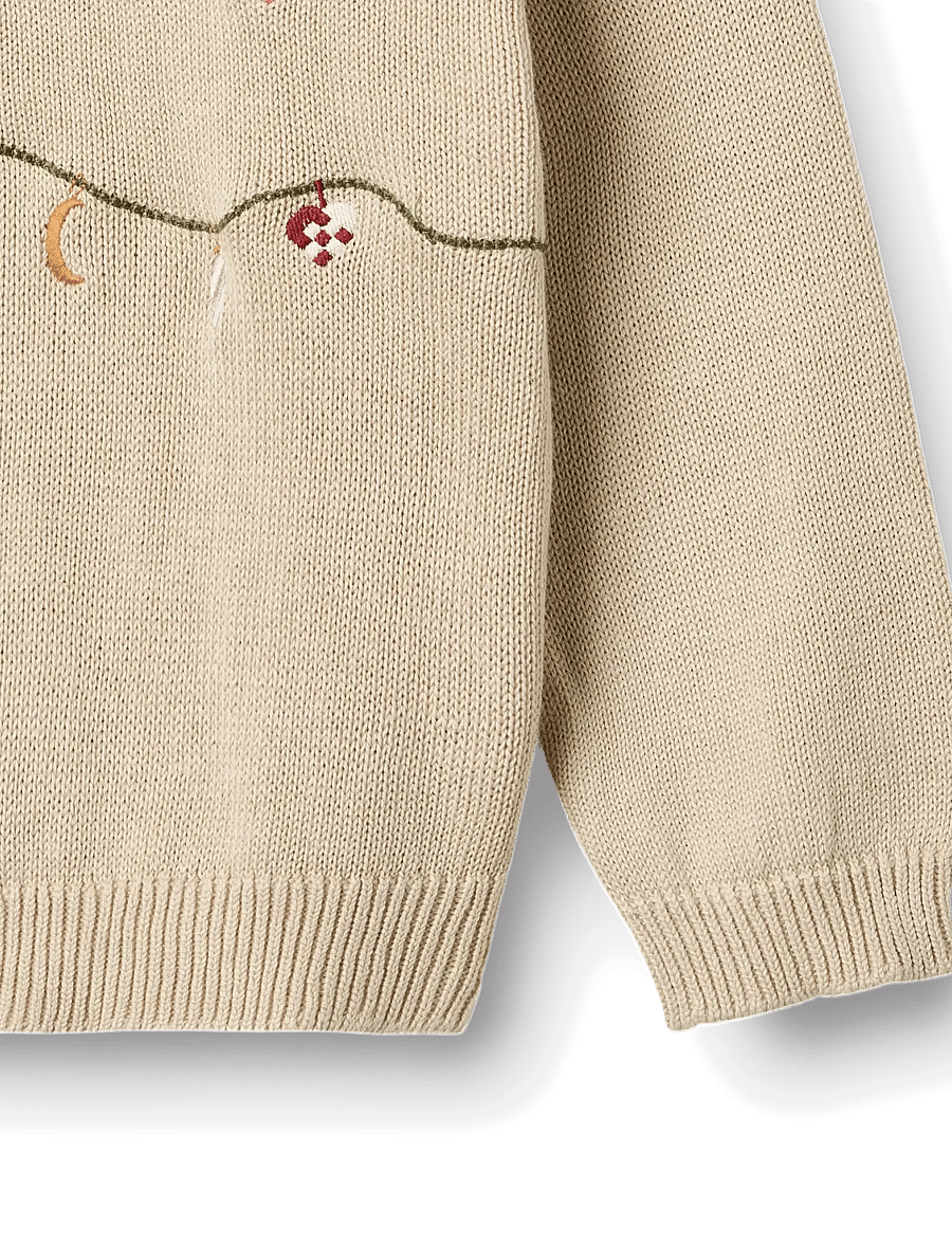 Wheat - Knit Pullover Embr. Lisa - pullover - offwhite - 2