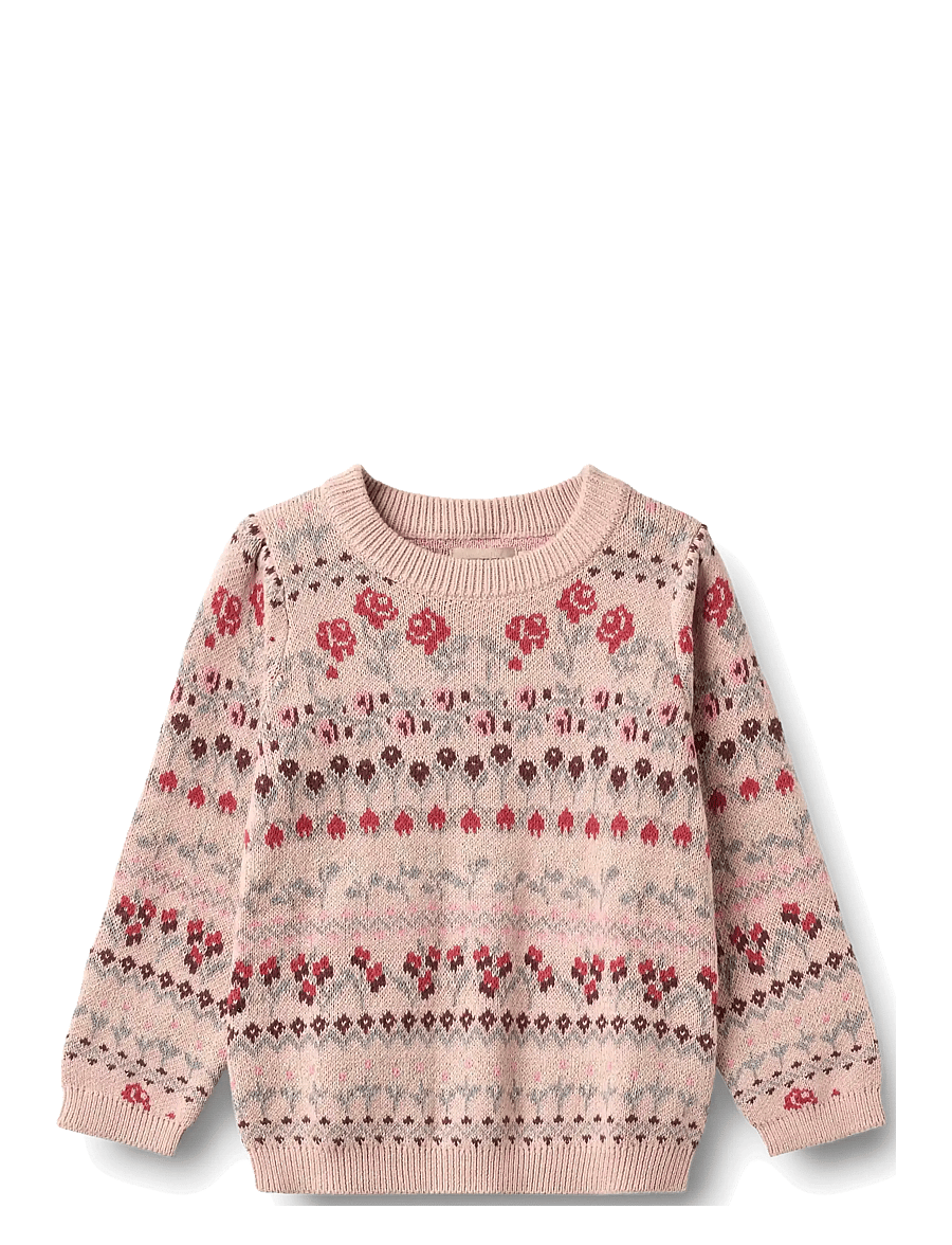 Wheat - Jacquard Pullover Mikmak - dim rose - 1