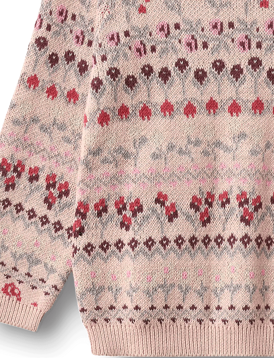 Wheat - Jacquard Pullover Mikmak - dim rose - 4