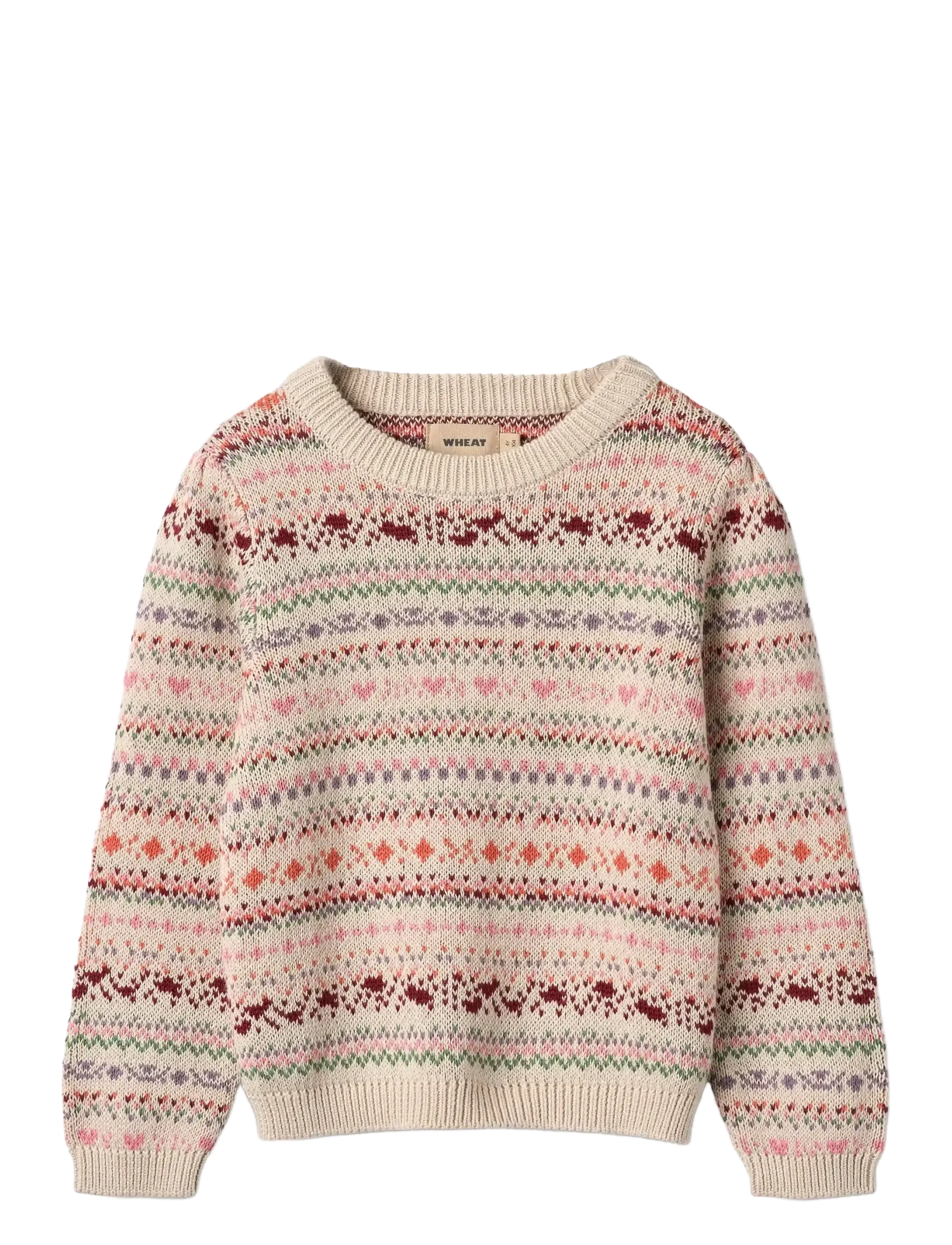 WHEAT Jacquard Pullover Olga Beige - 104 - Kinder