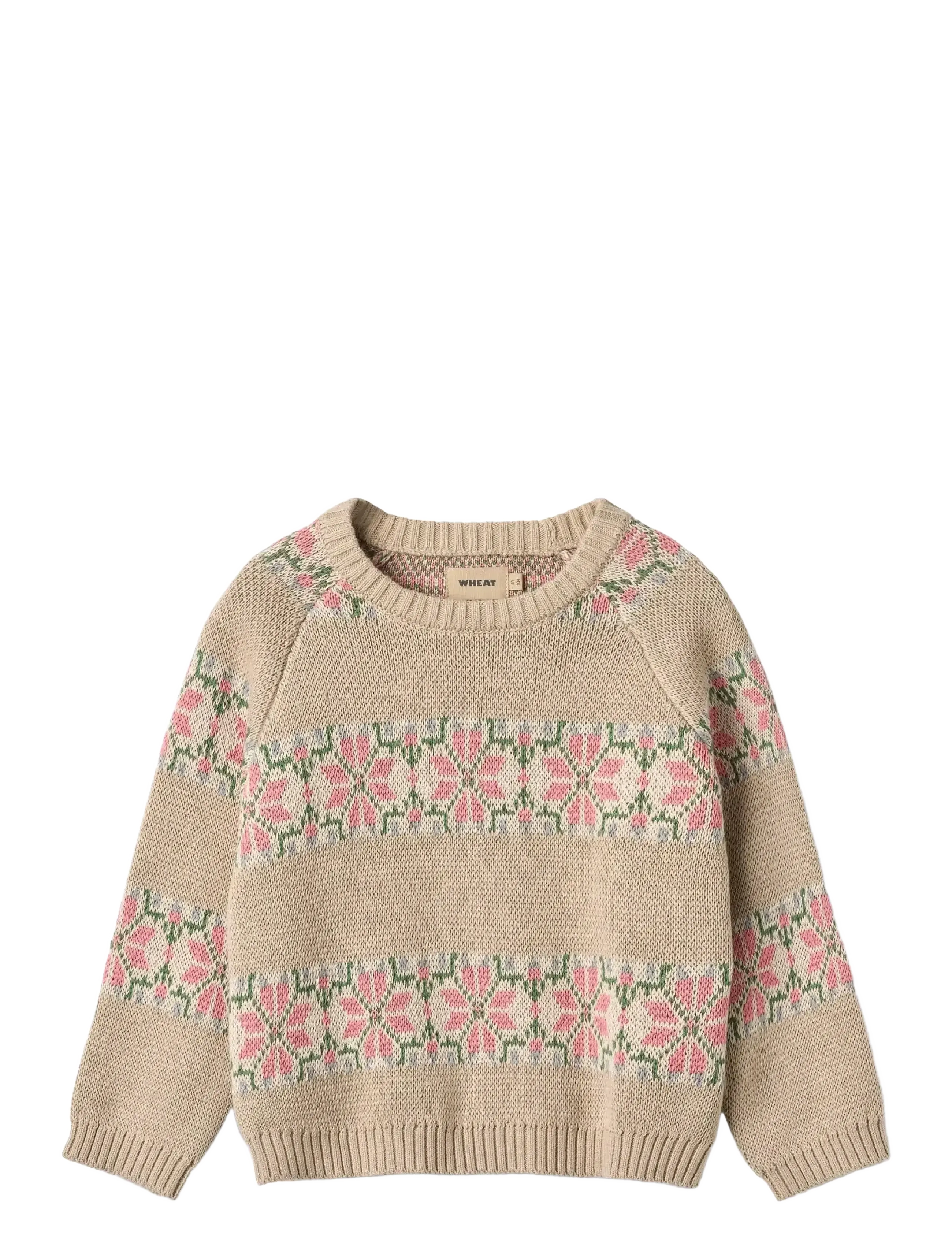 Wheat Jacquard Pullover Alberte - Strickmode - WARM SAND / beige