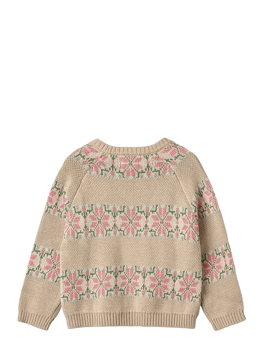Wheat - Jacquard Pullover Alberte - warm sand - 2