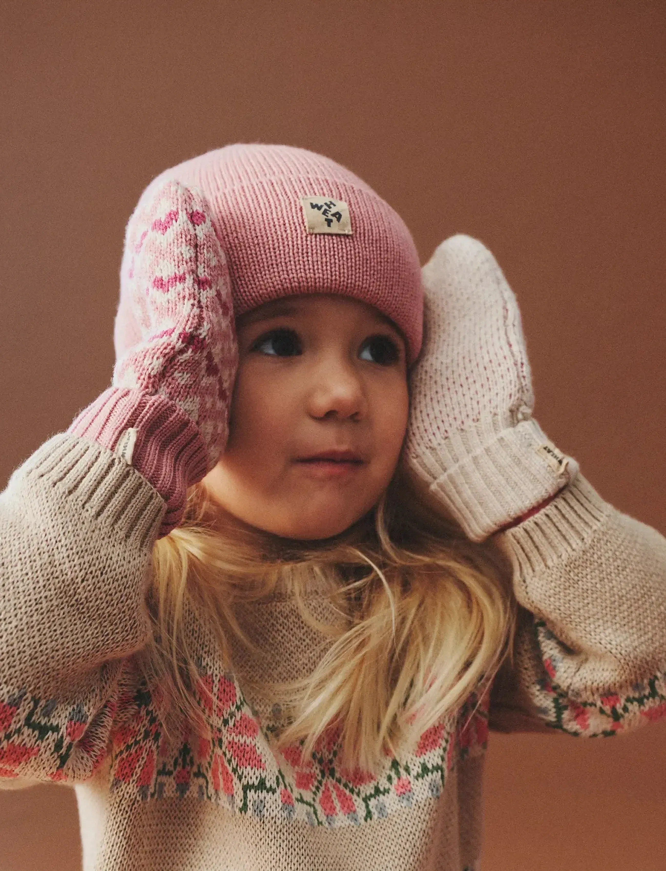 Wheat - Jacquard Pullover Alberte - warm sand - 0
