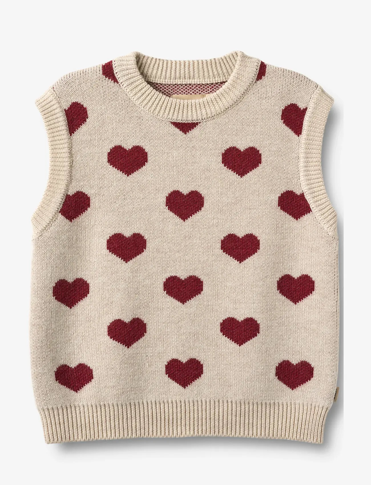 Wheat - Jacquard Vest Gaby - veste - offwhite melange - 0