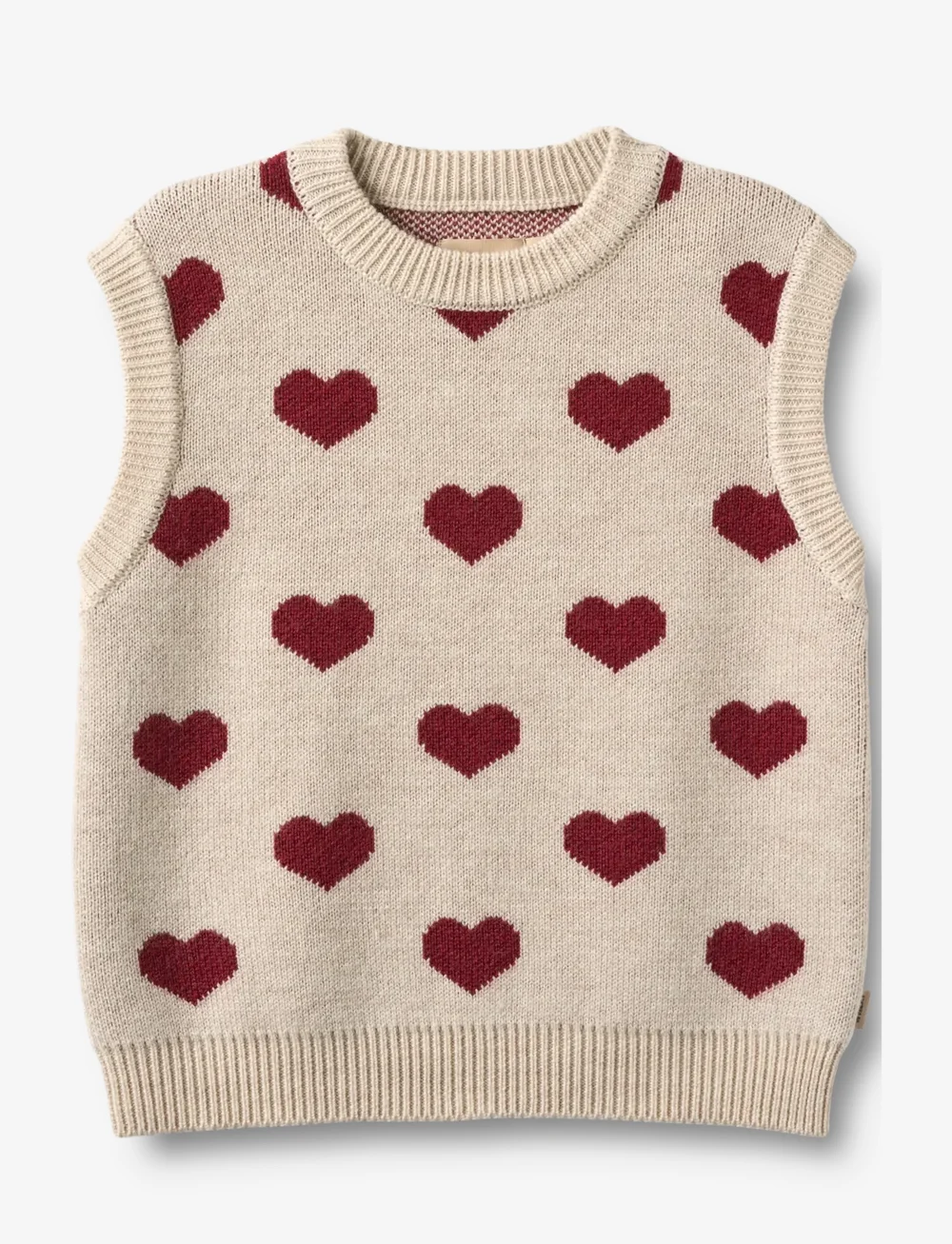 Wheat - Jacquard Vest Gaby - västar - offwhite melange - 0