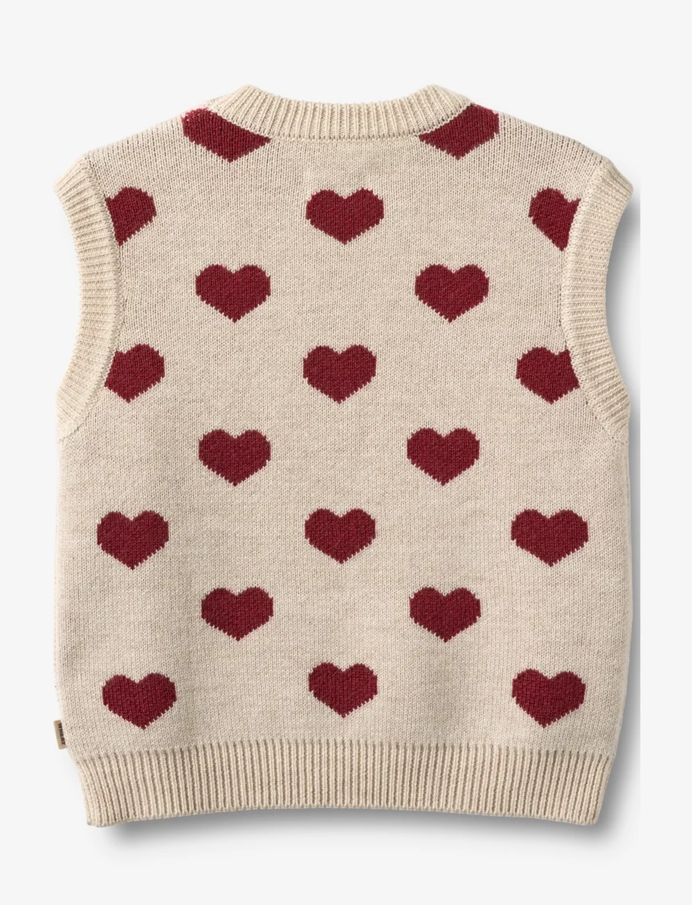 Wheat - Jacquard Vest Gaby - västar - offwhite melange - 1