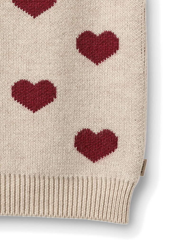 Wheat - Jacquard Vest Gaby - veste - offwhite melange - 2