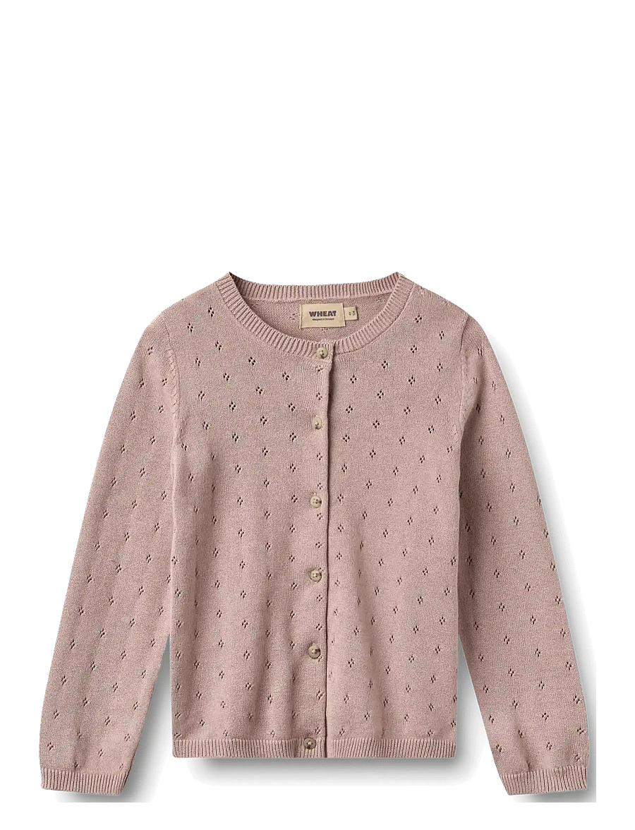 Wheat - Knit Cardigan Maia - cardigans - dry rose - 0