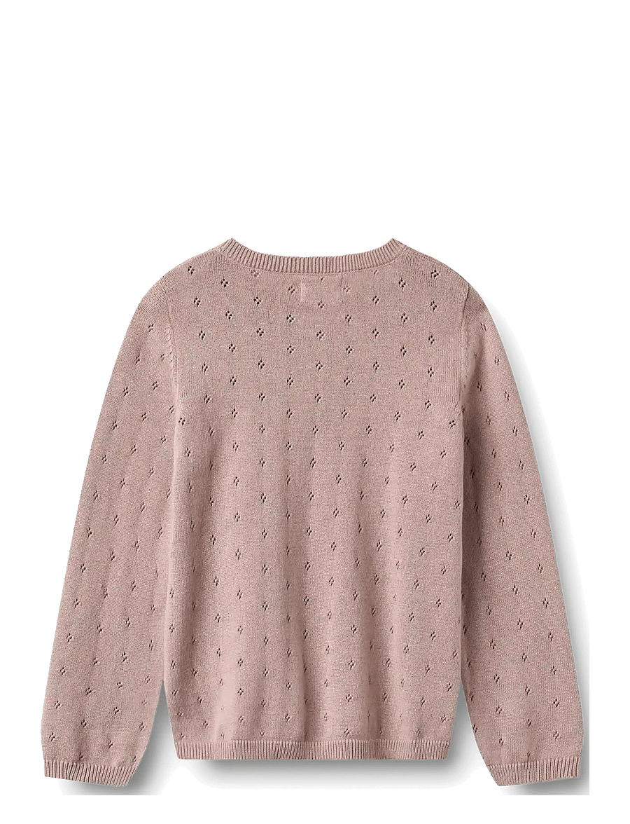 Wheat - Knit Cardigan Maia - cardigans - dry rose - 1