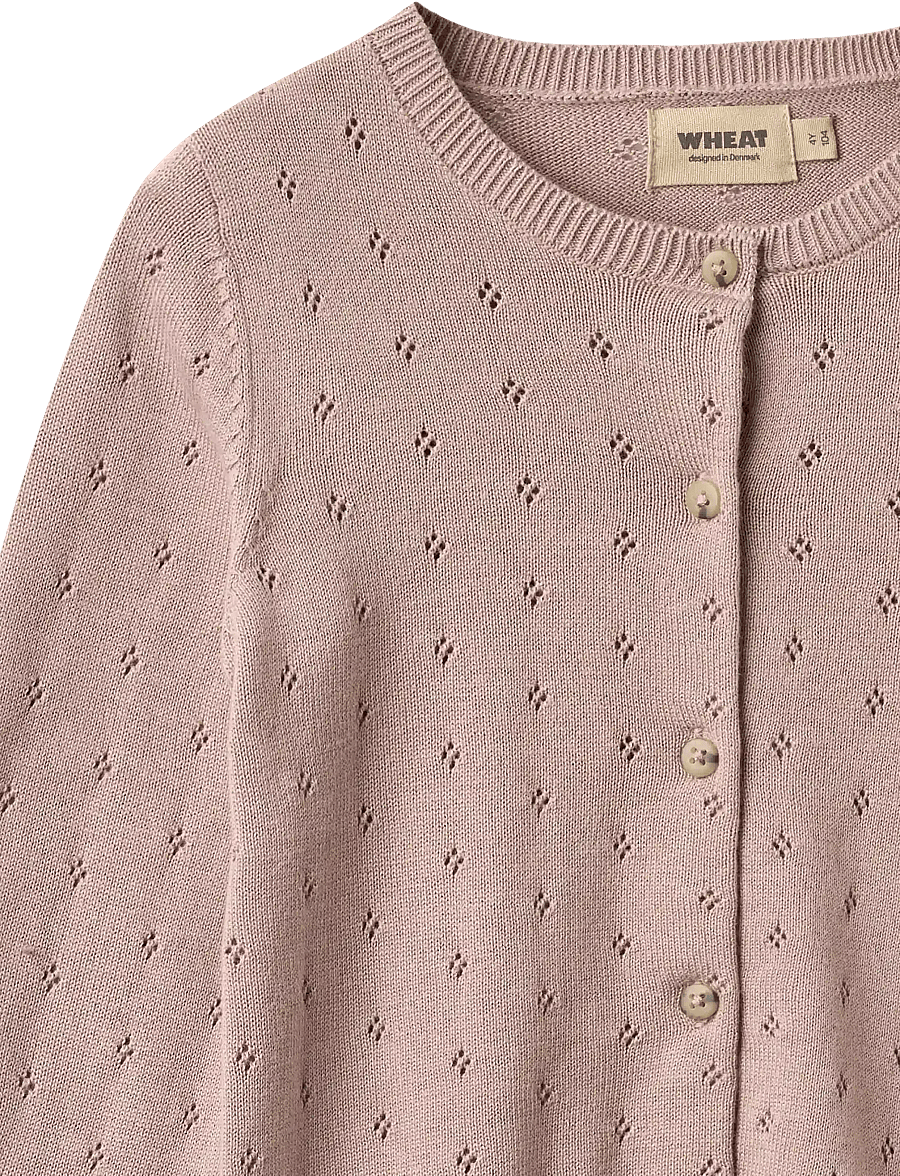 Wheat - Knit Cardigan Maia - cardigans - dry rose - 2