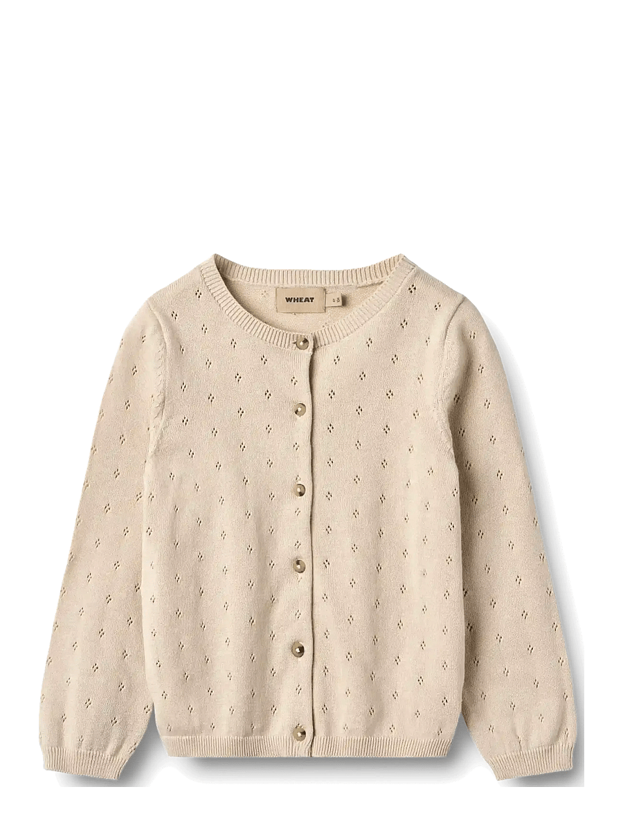 Wheat - Knit Cardigan Maia - cardigans - offwhite - 0