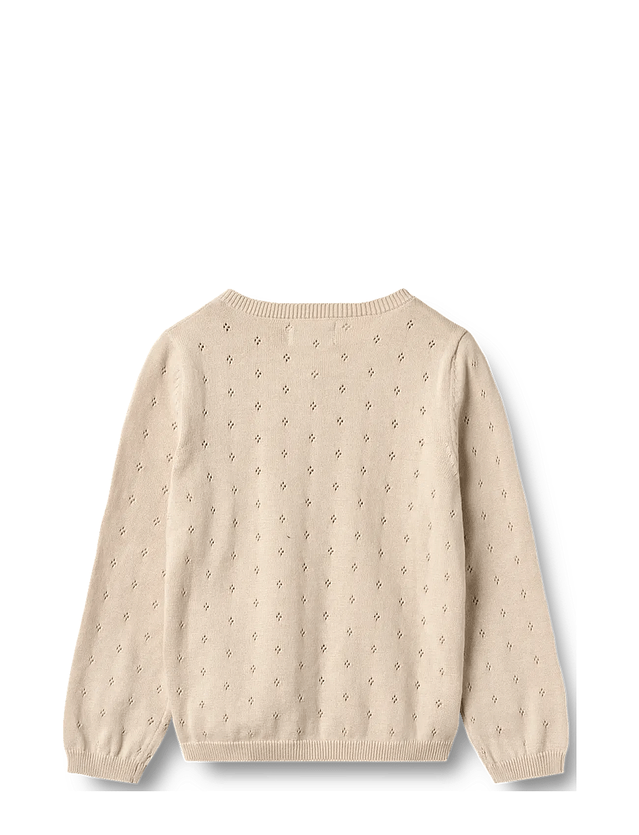 Wheat - Knit Cardigan Maia - cardigans - offwhite - 1