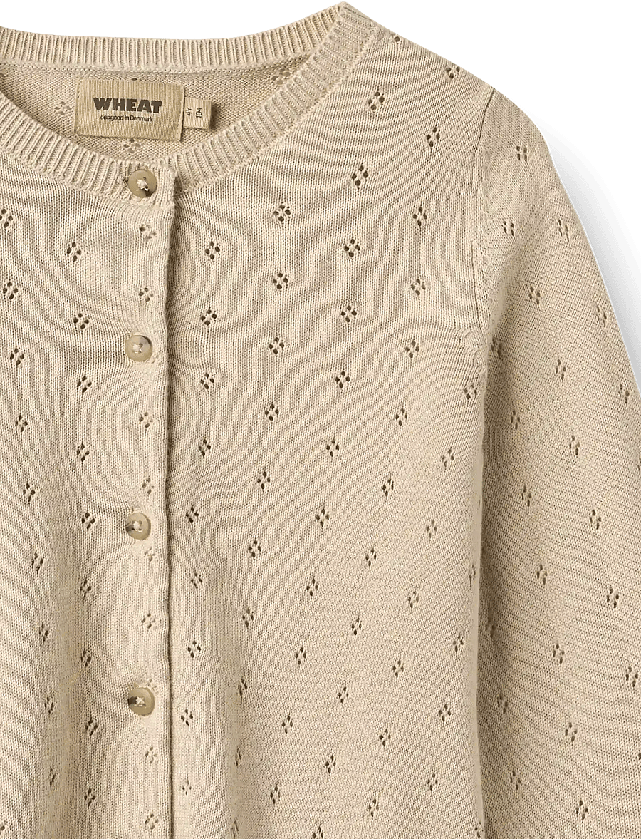 Wheat - Knit Cardigan Maia - cardigans - offwhite - 3
