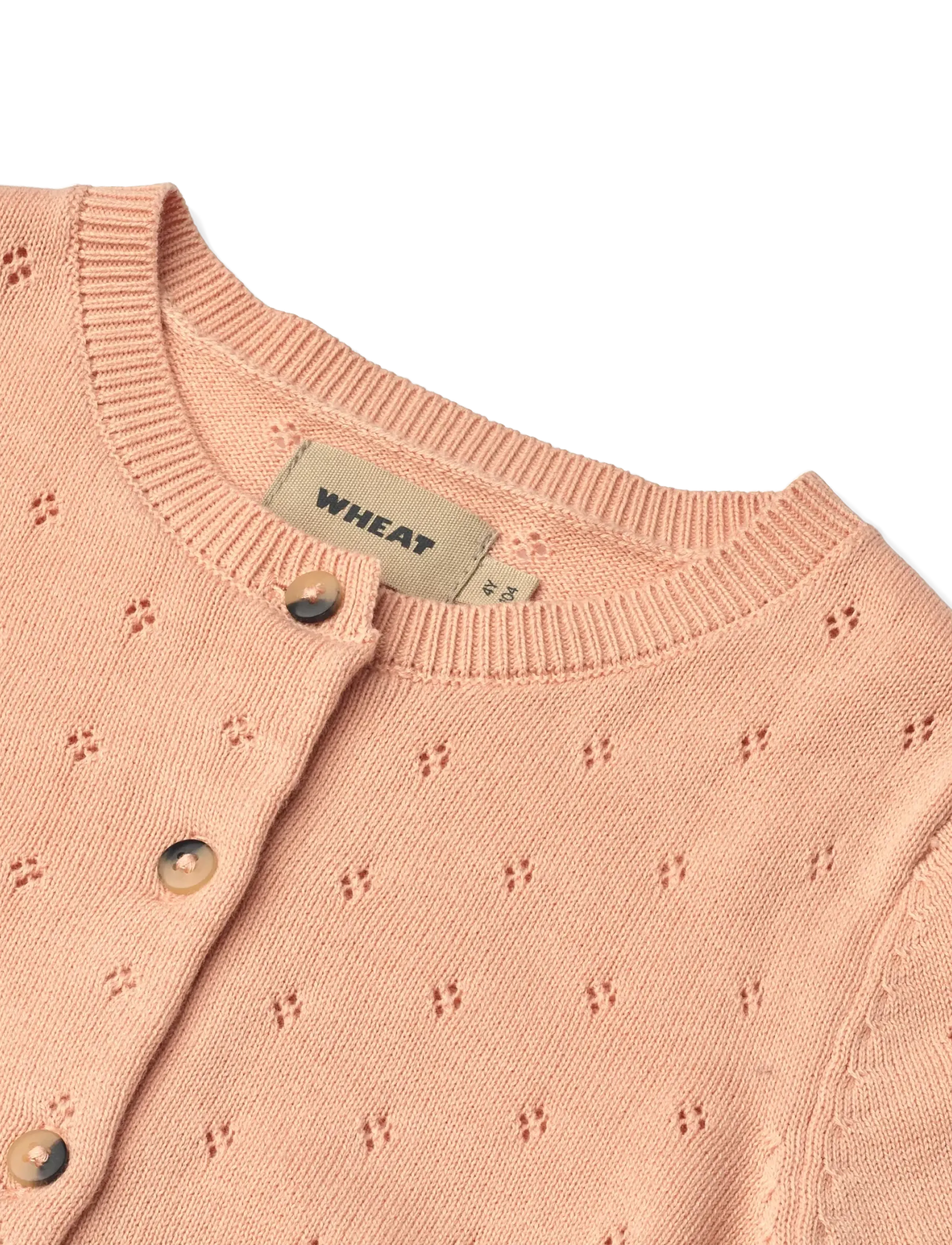 Wheat - Knit Cardigan Maia - koftor - pink sand - 3