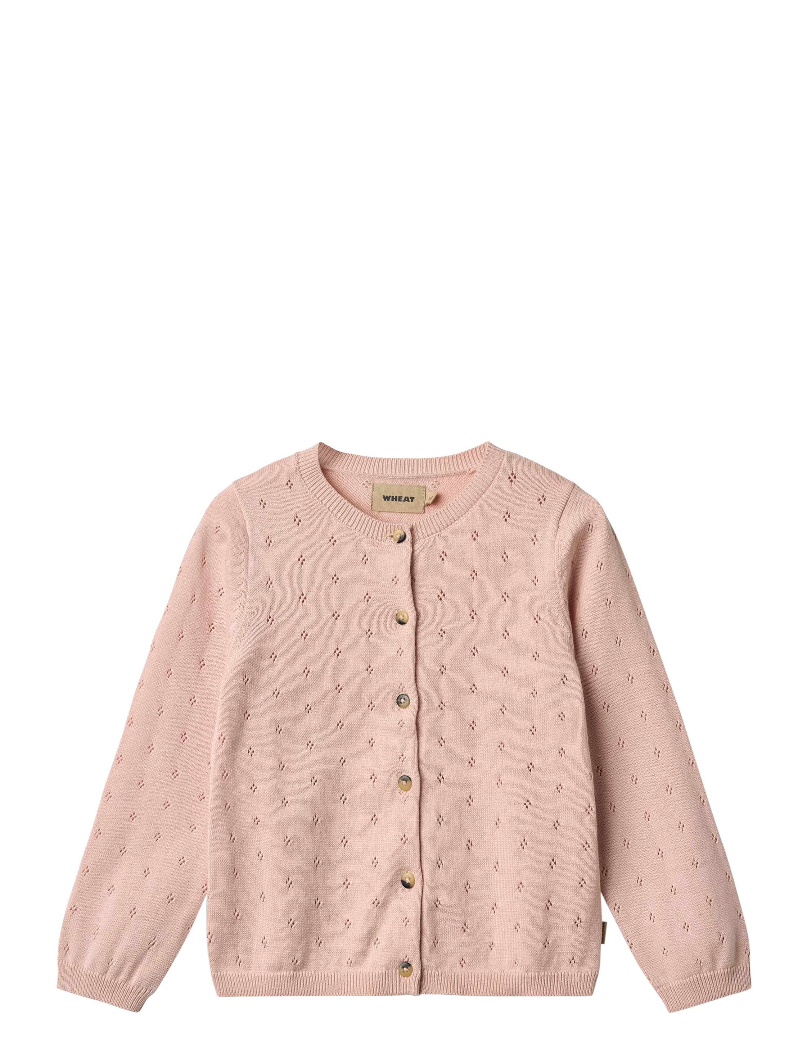Wheat Knit Cardigan Maia, 110, Pink, Strik > Cardigans, Børn