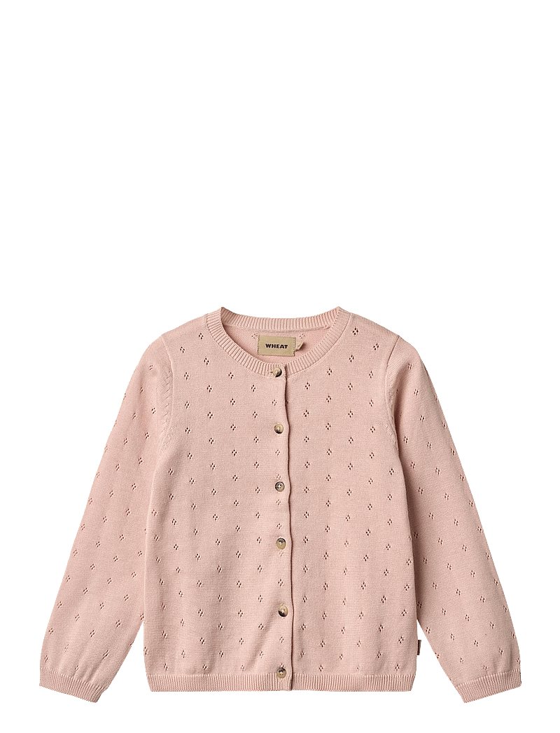 Wheat - Knit Cardigan Maia - cardigans - powder - 0