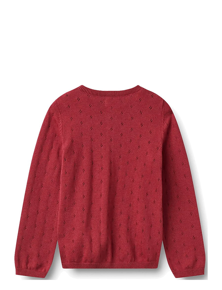Wheat - Knit Cardigan Maia - kardiganid - red cherry - 1