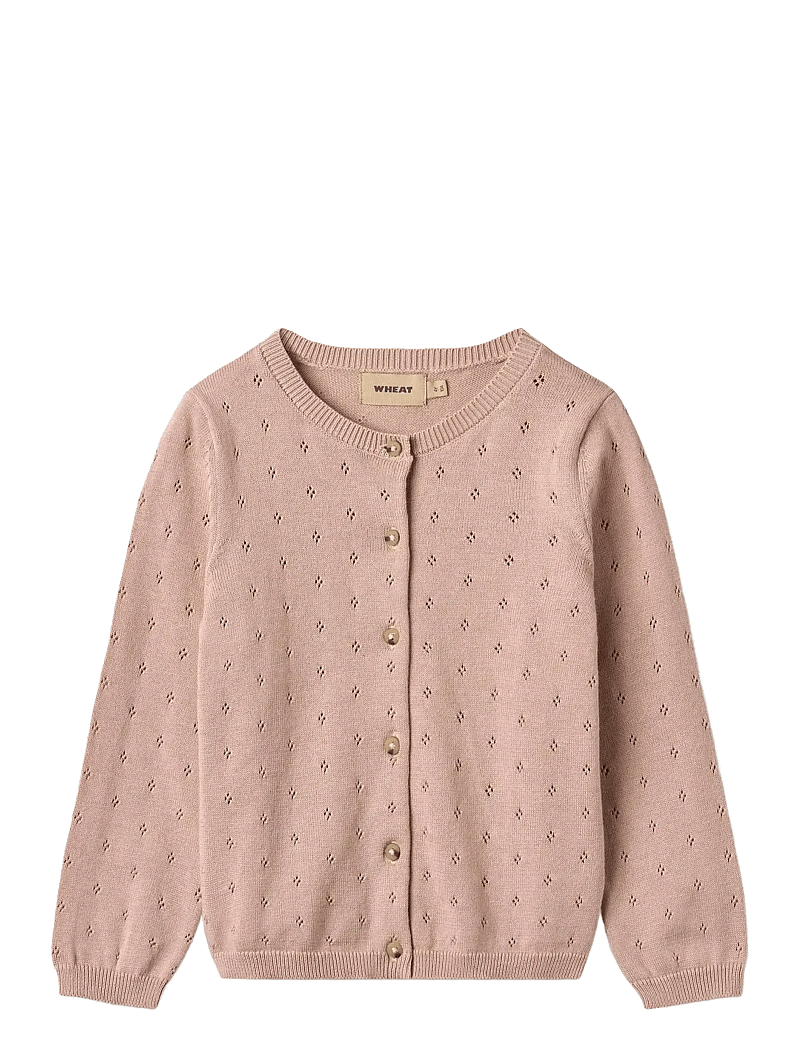 Wheat - Knit Cardigan Maia - cardigans - rose powder - 0
