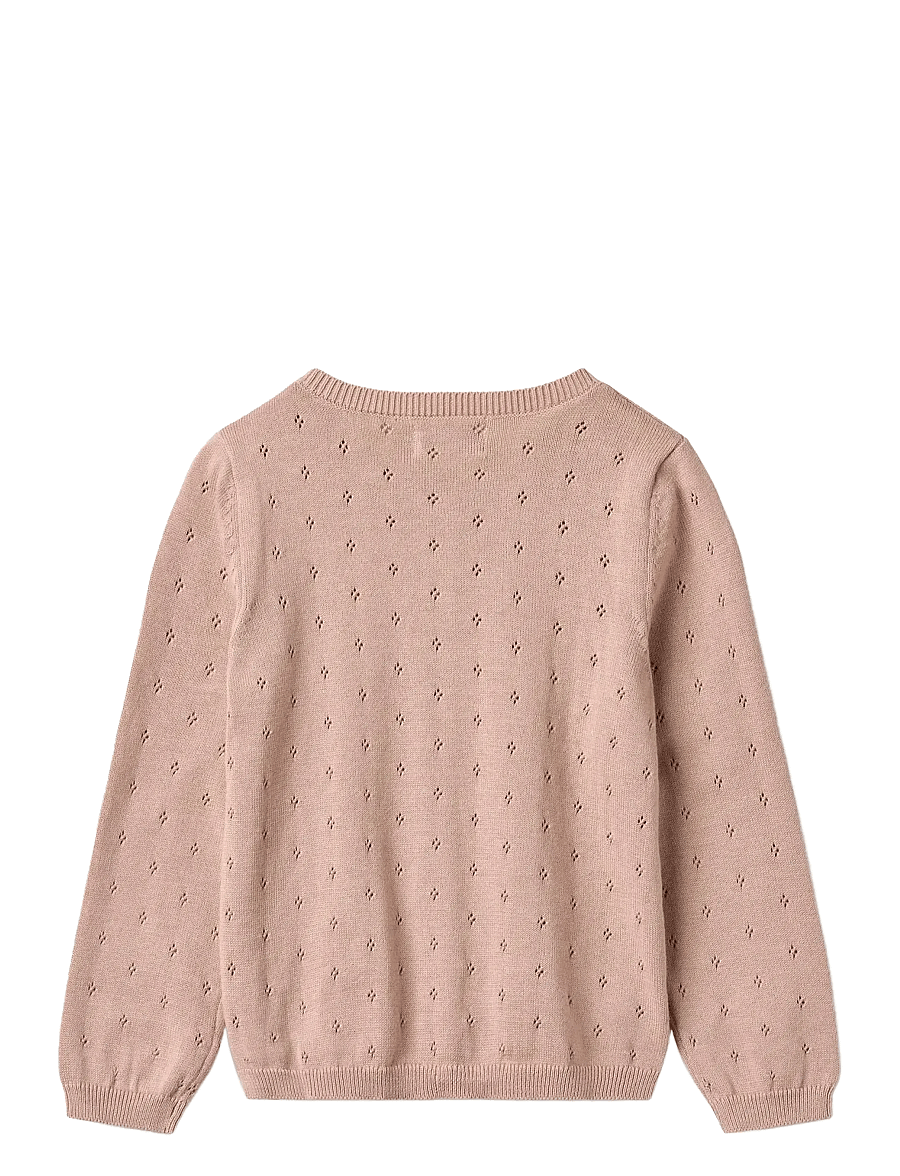 Wheat - Knit Cardigan Maia - cardigans - rose powder - 1