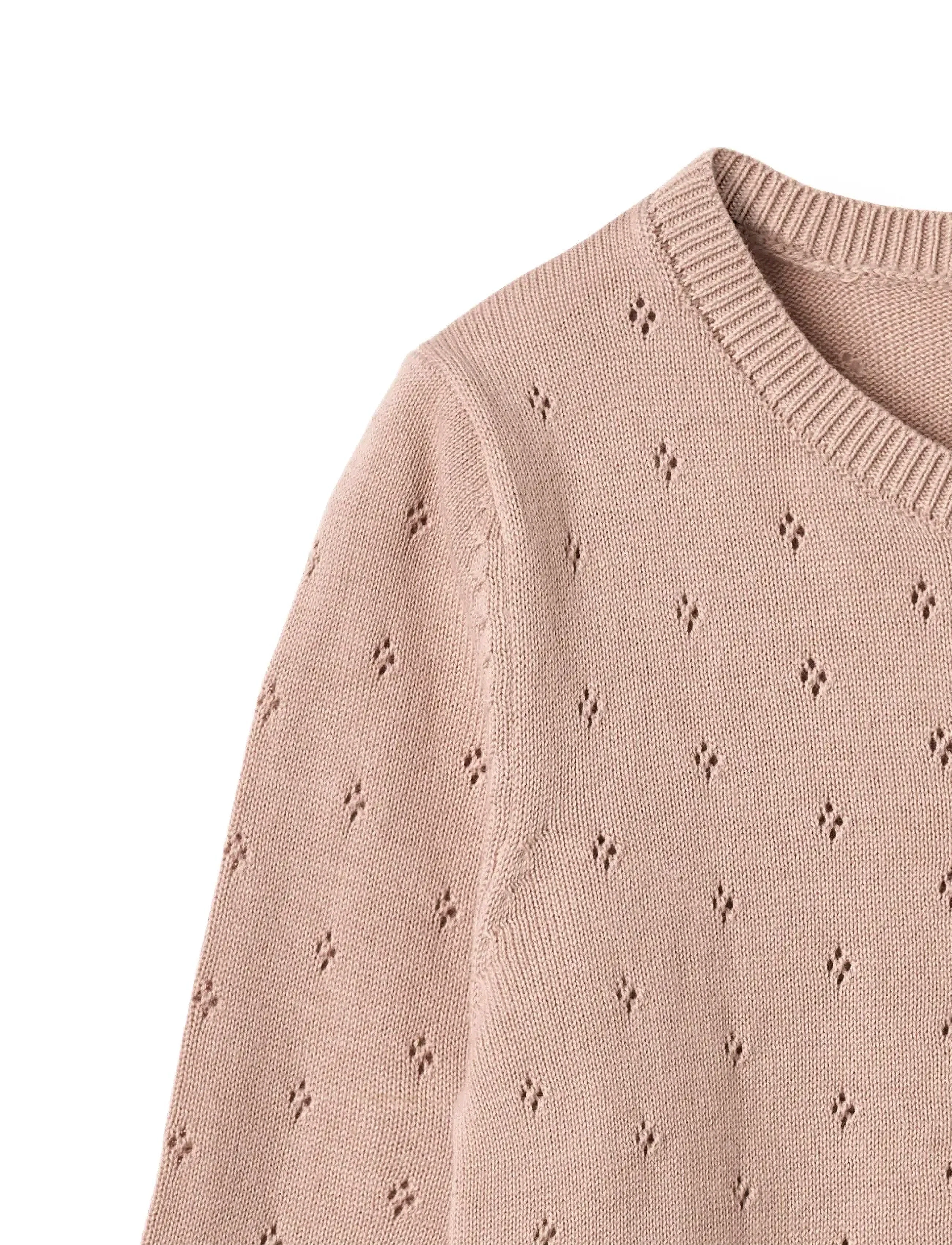Wheat - Knit Cardigan Maia - jakas - rose powder - 2